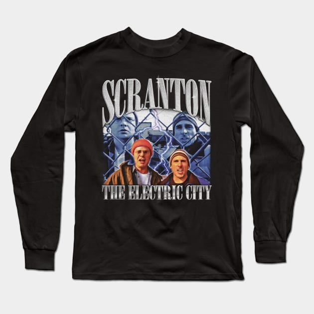 Michael Scott & Dwight Schrute: Scranton The Electric City Rap Long Sleeve T-Shirt by Rage Against Tee Machine